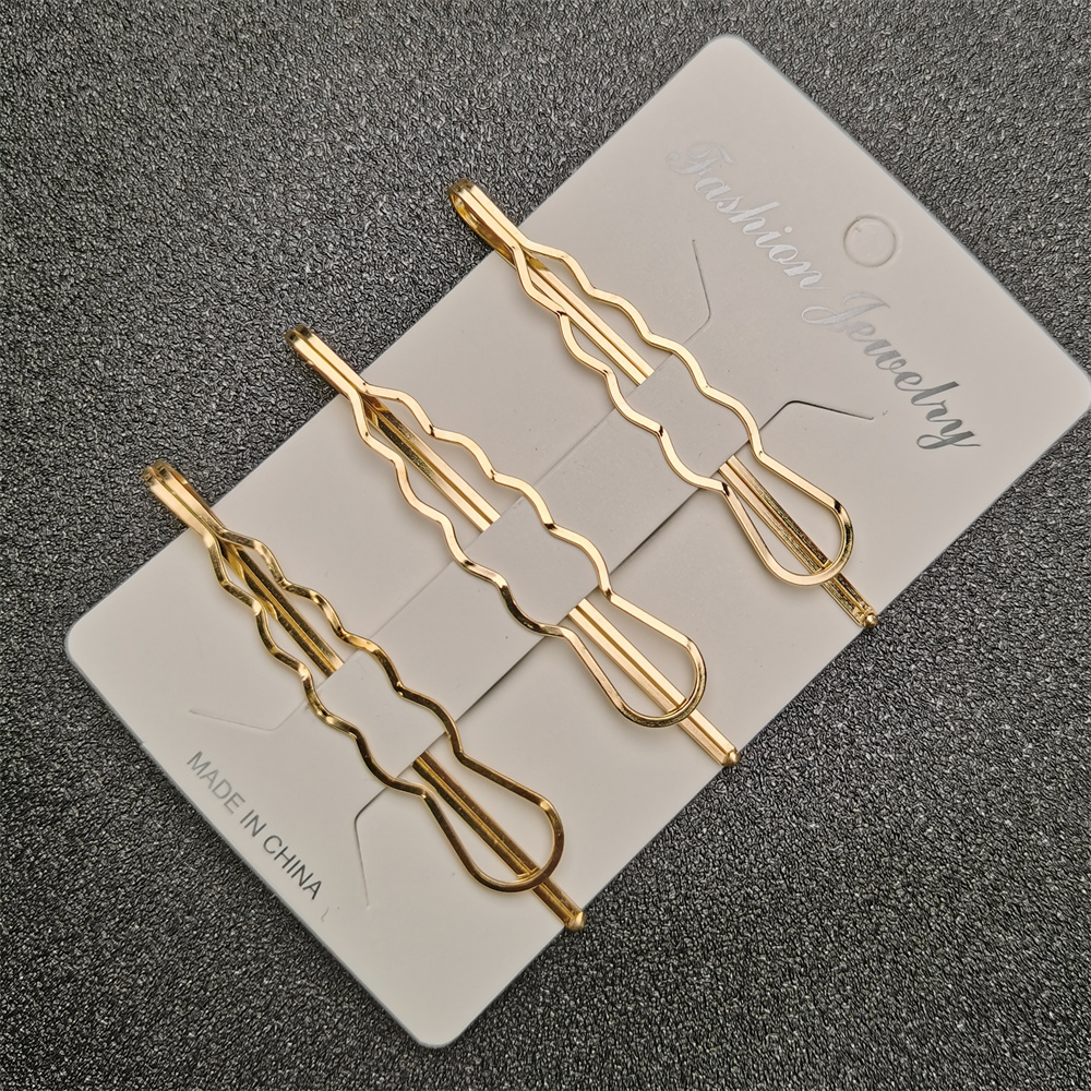 Horquillas geométricas simples para mujer, pasadores, tocados, Clips BB para niñas, tocado, pasadores, accesorios de peinado coreano,: Plata
