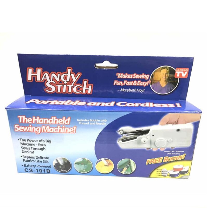 Huishoudelijke Mini Naaimachine Quick Stitch Naaien Handwerken Cordless Kleding Stoffen Elektronische Naaimachine Optioneel Eu Plug