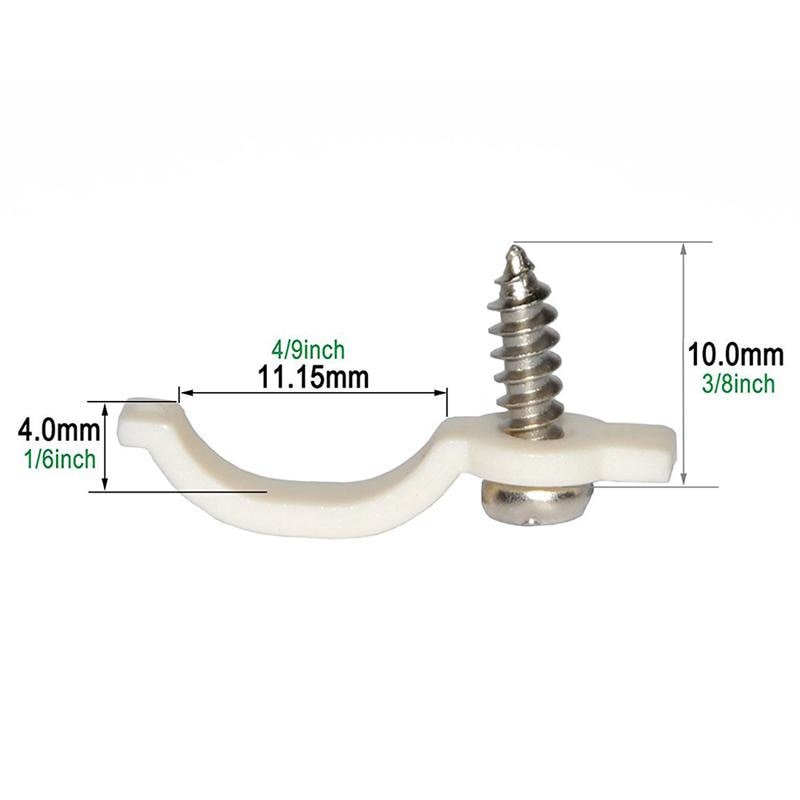 Soportes de montaje de barra de luz, Clip para accesorio de fijación de un lado para tira de luces LED de 10mm, decoración del hogar, 100 Uds.