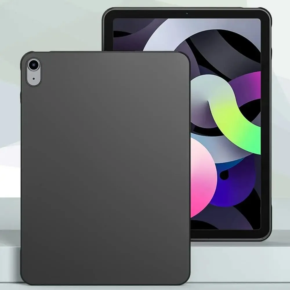 Siliconen tablethoes voor iPad Air 5 4 mini 2 3 4 ipad 5 6 7 8 9 10 Gen Pro 11 ''12.9'' Flexibele zachte TPU zwarte shell achterkant
