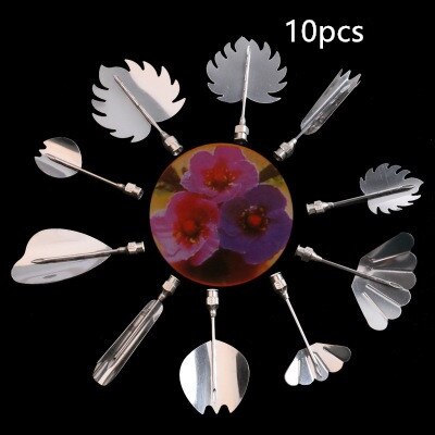 10/11pcs 3D Jelly Flower Carving Tool Art Home Kitchen Stainless Steel Gelatin Pudding Nozzle Syringe Cake Decorating Utensil: 10PCS Silver-J