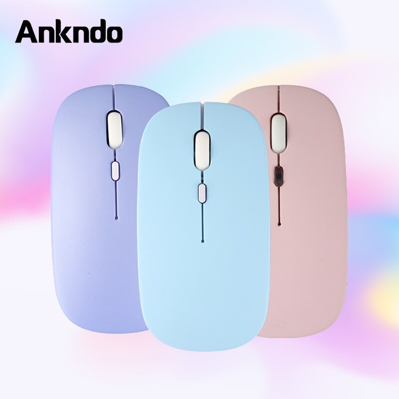 ANKNDO Bluetooth Mouse Rechargeable Dual mode Wireless Mouse For PC Desktop laptop Computer Ergonomic Mini Silent Mause Mice