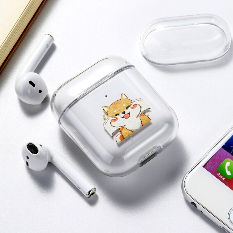 Case For Airpods Apple Case Cover Luxury Cartoon Cat Painted Hard Case Transparent On Air Pod Protective Cover for Airpod 1 2: 061