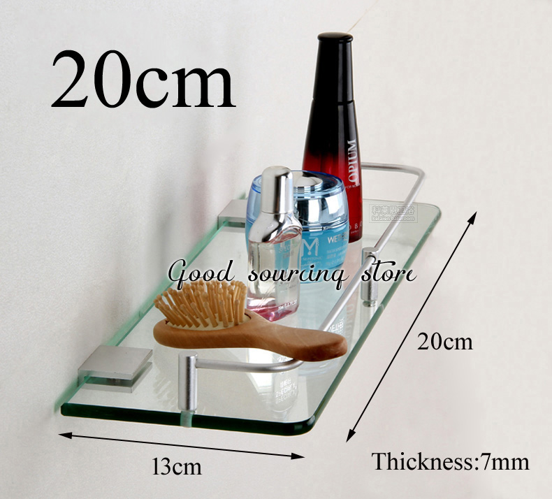 20 25 30 35 40 45 50Cm Enkele Tier Muur Wc Glas Badkamer Plank: 13 x 20cm