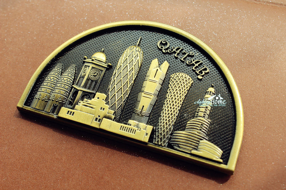 QATAR Landmarks Toerist Souvenir 3D Metalen Decoratieve Koelkastmagneet Ambachtelijke