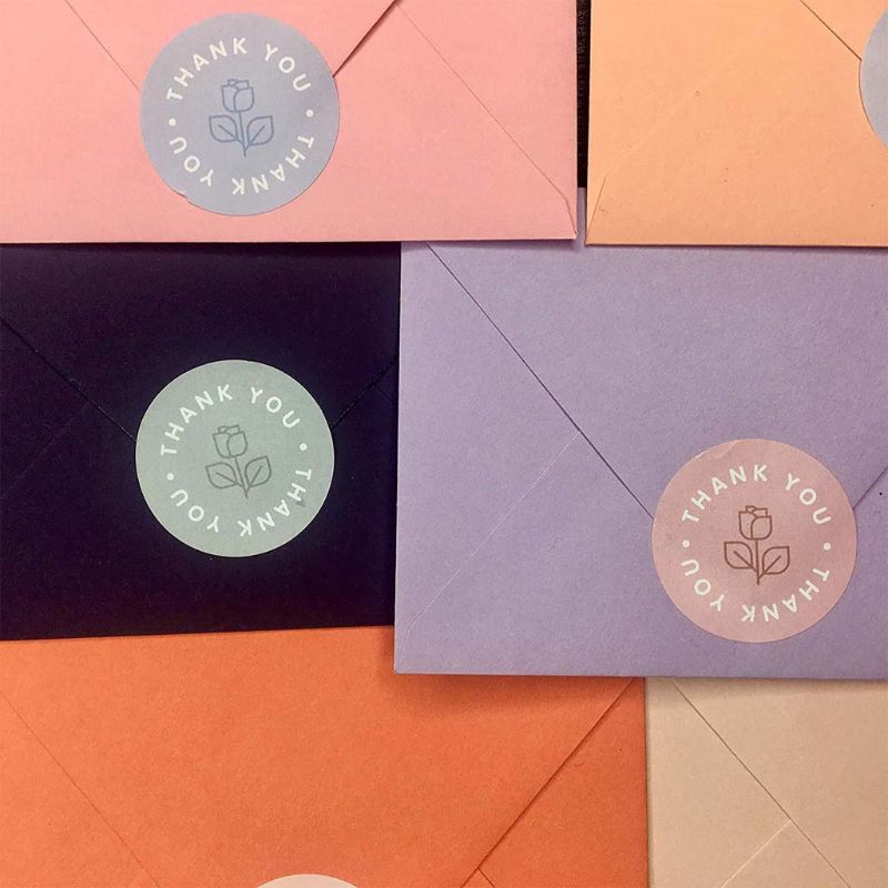 500 st 1 tums ros tack-klistermärke sigill etiketter handgjord scrapbooking dekoration