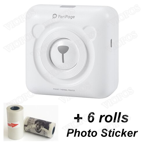 Mini Draagbare Bluetooth Draadloze Paper Photo Printer Pocket Thermische Afdrukken Usb Aansluiting