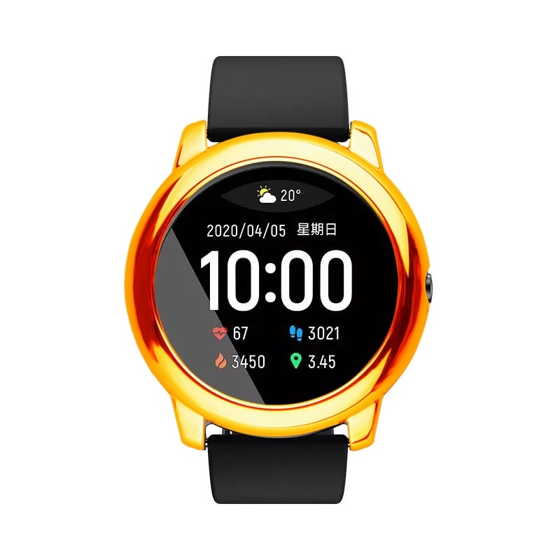 Bumper Shell Electroplate Watch Case Cover Frame Screen Protector Watch Cover Bumper Shell For Xiaomi Haylou-solar LS05