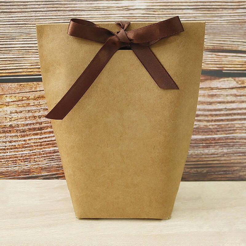 Snoepzak luxe zwart wit bronzen zak frans bedankje bruiloft bedankjes doos verpakking verjaardagsfeestje bedankzakjes: H-zonder lint