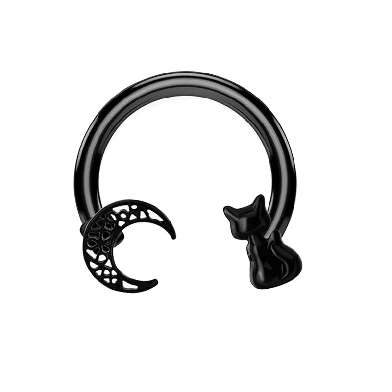 Anello al naso a farfalla 16G Anello per setto per gatto con perla Anello per setto a pipistrello per api Orecchino a elica con farfalla blu Anello al naso in acciaio inossidabile: Di Colore Giallo chiaro