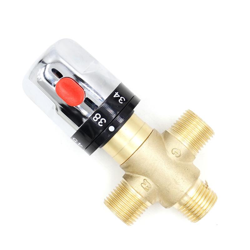 Brass Thermostatic Mixing Valve Constant Water Thermostat Temperature Shower Faucet Valve Tap for Bathroom Kitchen Accessories