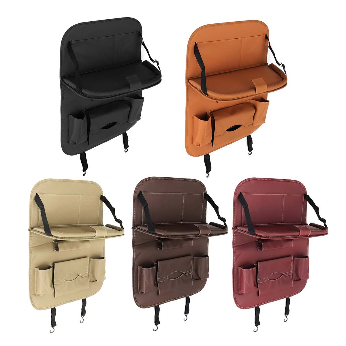 Soporte plegable para taza de coche, organizador Interior multifunción para coche, soporte para asiento de vehículo, soporte para botella de teléfono, soporte para bebidas, cajas de comida, bandeja