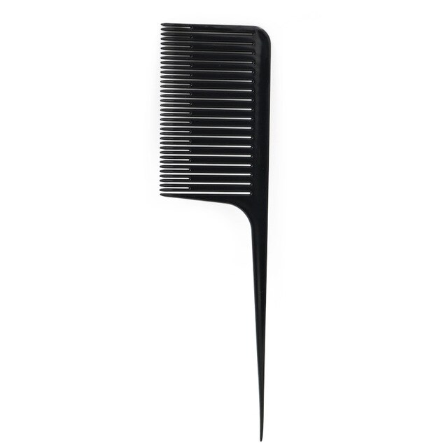Peine de teñido de cola Pro-pelo teñido tejido corte peines cepillo de pelo para salón de peluquería resistente a altas temperaturas: Black