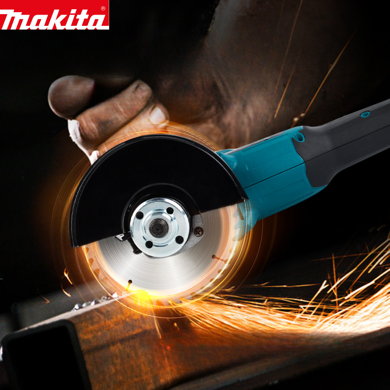 Makita DGA404 18 V 125/100 mm bürstenloser Lithium-Elektro-Winkelschleifer, wiederaufladbare Schneidemaschine, Hochleistungs-Poliermaschine