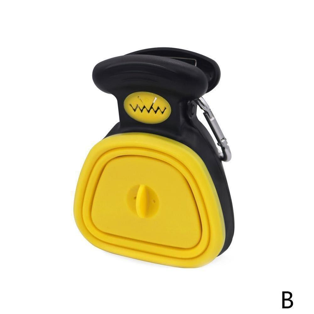 Dog Poop Bag Dispenser Travel Foldable Poop Scoop Clean Pick Up Animal Waste Waste Picker Cleaning Pet Products: yellow / S