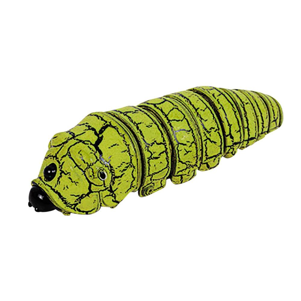 Sjov fjernbetjening insekt larve plast infrarød rc animales legetøj til børn vittigheder sjov: Lysegrøn