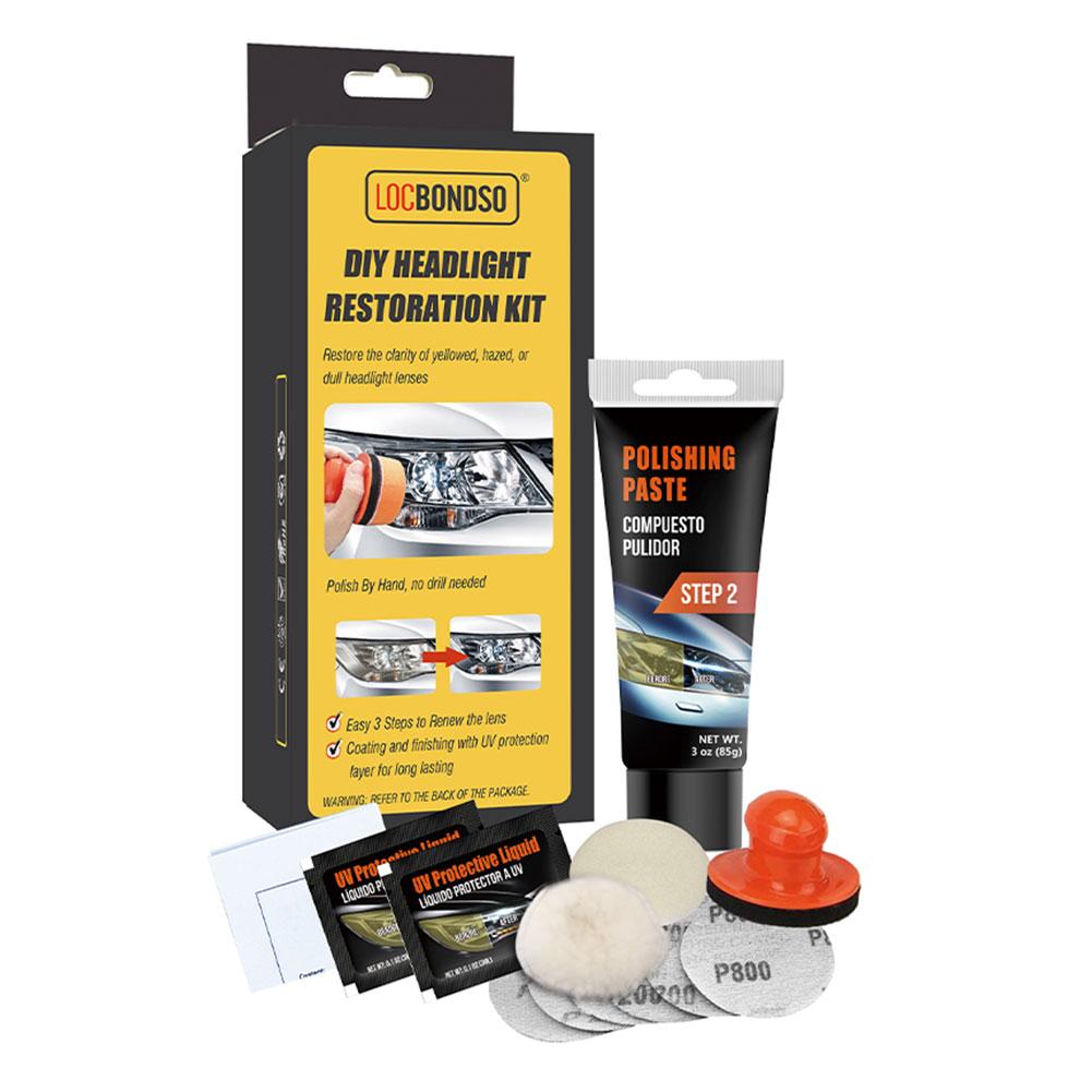 AUTO Car Headlight Repair Kit DIY Headlight Restoration Tool Car Headlight Repair Restoration Kit Headlamp Polish Paste Kit