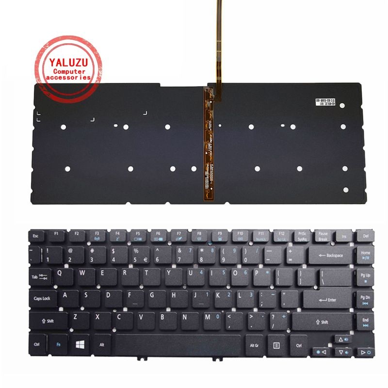 YALUZU US Laptop Keyboard for ACER ASPIRE R7 R7-572 R7-572G R7-571 R7-571G MS2317 US Keyboard Backlit