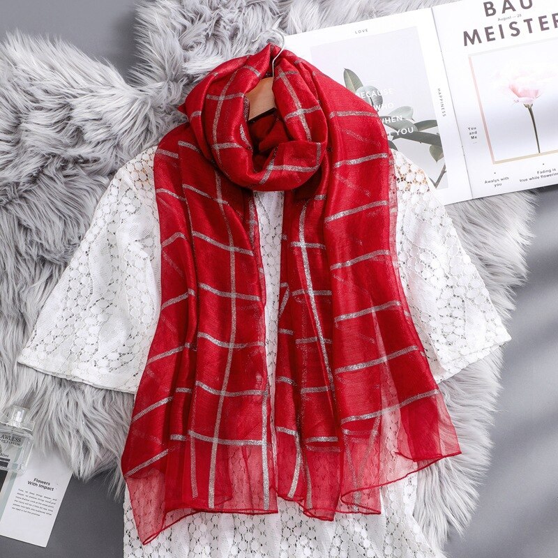 Women Solid Cashmere Scarves Tassel Autumn Soft Warm Lady Wraps Long Scarf White: Rood