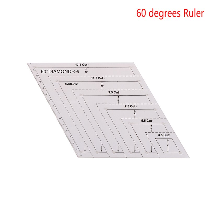 1PCS Patchwork Tailor Craft Ironing Ruler Measuring Tool Cloth Cutting Rulers Patchwork Ruler Quilting Rule DIY Sewing Tools: 6R