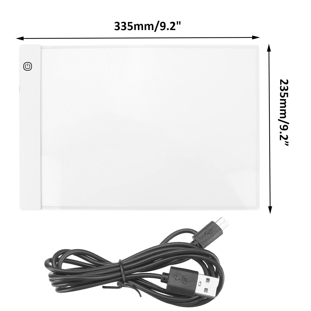 A4 LED Drawing Tablet Digital Graphics Pad USB Light Box Board Electronic Art Adjustable Brightness Painting Writing Table