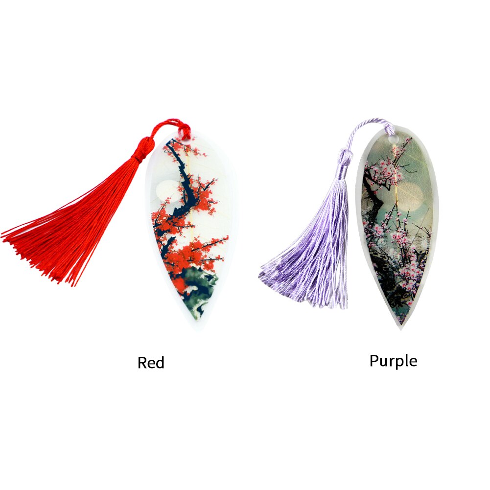 Handmade Student DIY Craft Mini Wedding For Reader Office School Party Decor Tassel Bookmark Leaves Vein Stationery Portable