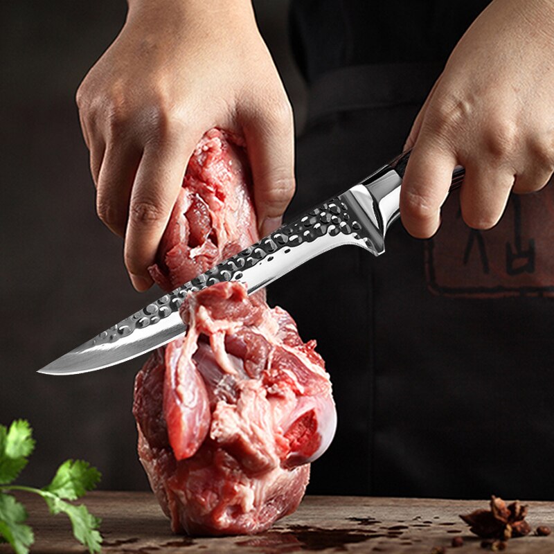 Stainless Steel Deboning Knife for Cutting Fish Bone Knife for Meat Cutting Special Knife for Slaughter