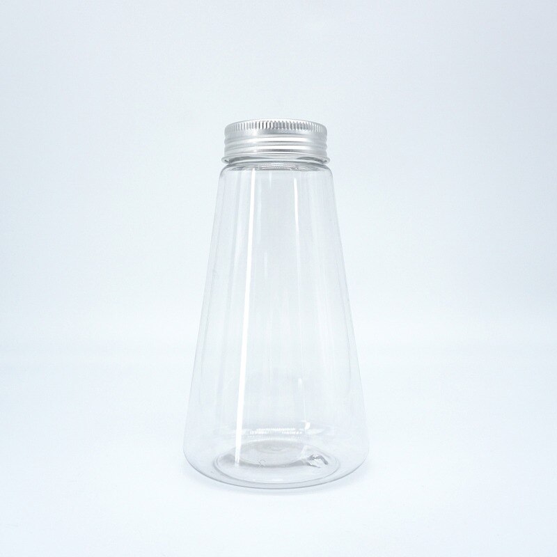 10Pcs Netto Rood 350Ml Transparante Fles Huisdier Plastic Takeaway Verpakking Koud Drankje Ijs Koffie Sap Melk Thee Flessen met Deksels: Default Title