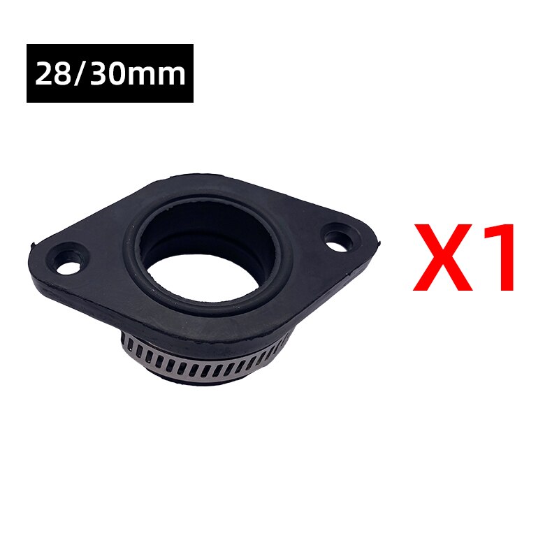 Adaptador de carburador para motocicleta, entrada de tubo de entrada, alfombrilla de goma para motor PWK 28/30mm 32/34mm, compatible con On110 125 140 150 160cc: 28-30mm 1pcs