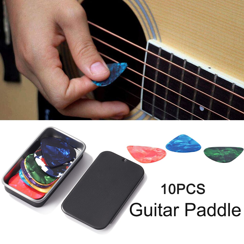 Médiators de guitare en métal, boîte en fer blanc 10 pièces, accessoires Alice, médiator électrique acoustique, guitare, violon 0.46 0.71 0.96mm