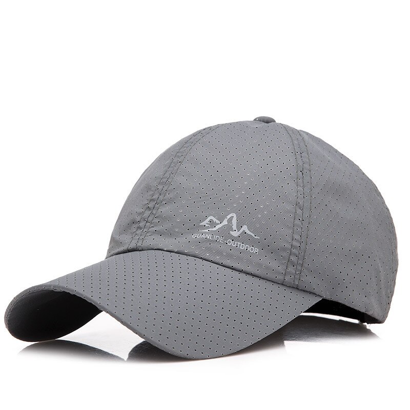 Sommarsolhatt casual baseballkepsar för kvinnor män bokstäver tryck perforerad toppad streetwear sport utomhuskeps: Mörkgrå
