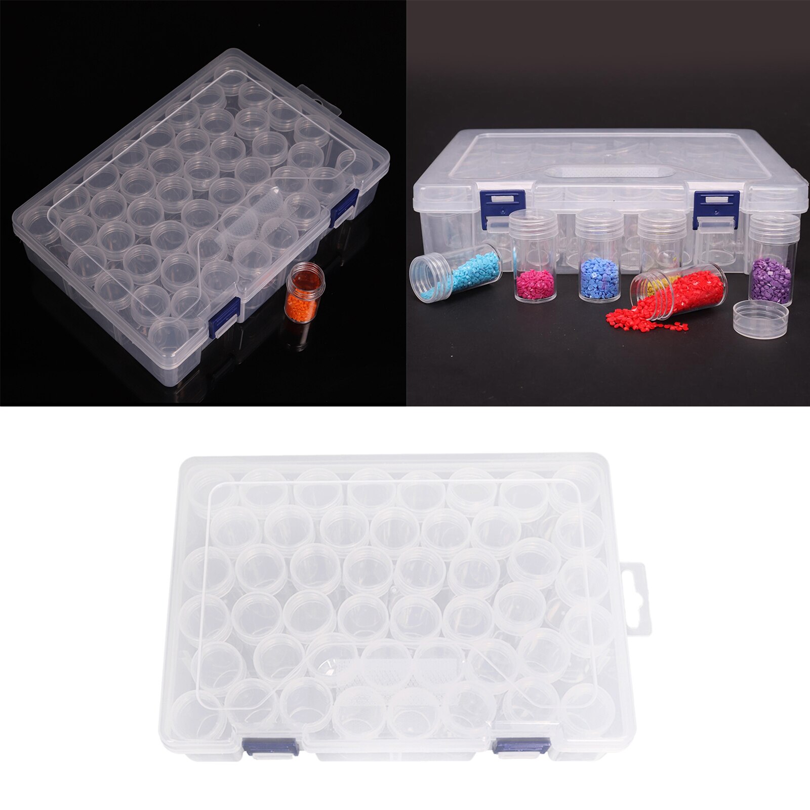 44 Compartment Organizer Storage Box Nuts Beads Jewelry Craft Nail Art Container