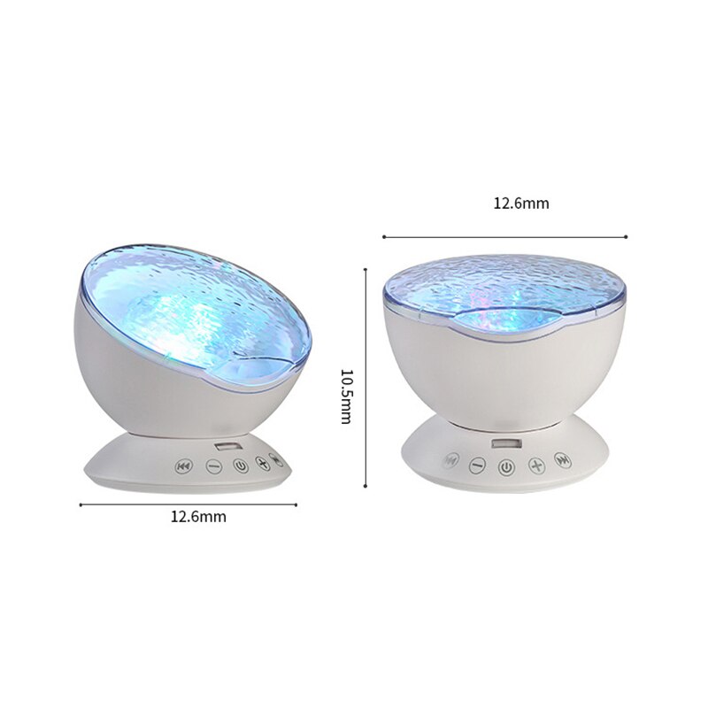 Nyhed selvlysende legetøj baby nat søvn lys stjerne himmel hav bølge musikafspiller projektor lampe børn led søvn berolige lys