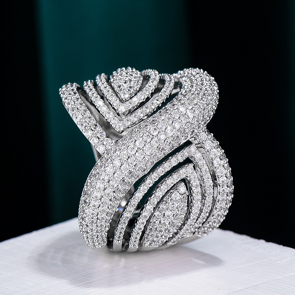 GODKI BIG Luxury LEAF BOLD Statement Rings for Wom... – Vicedeal