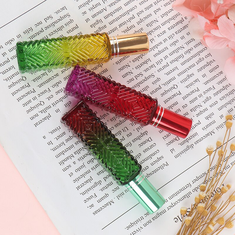 15ml Mini Fragrance Refillable Glass Vials Cosmetic Packaging Spray Bottle Colorful Square Glass Empty Perfume Bottle