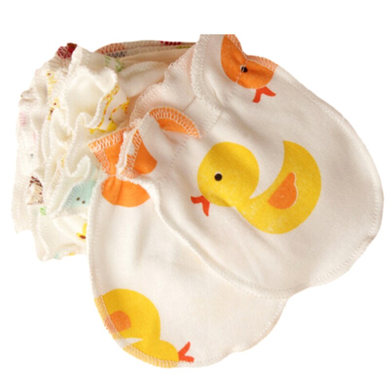 1 paire -né bébé fille/garçon Anti-saisir gant infantile dessin animé motif Protection visage coton Anti rayures gants