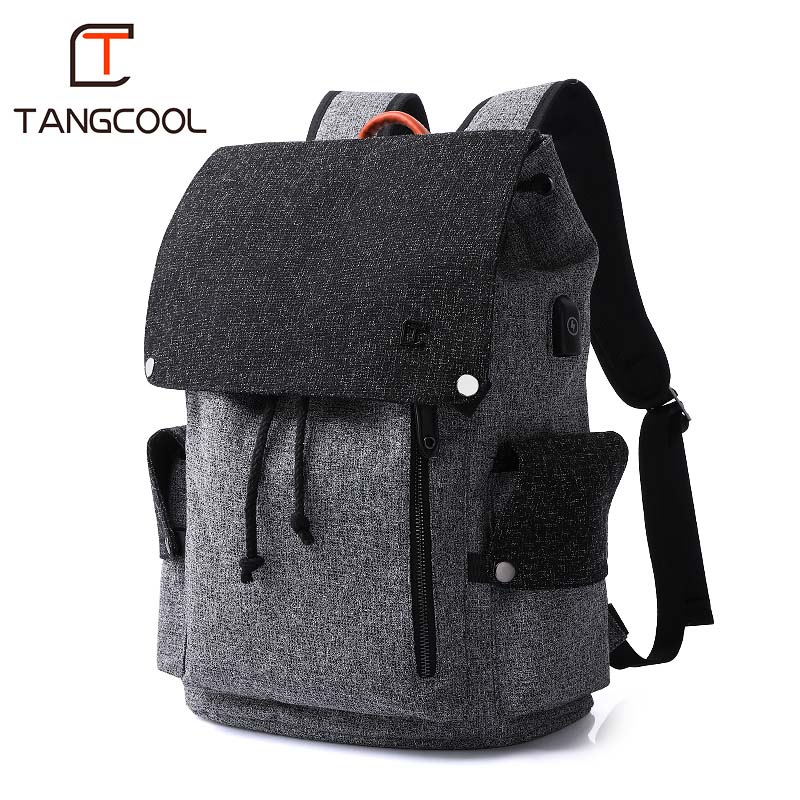 Tangcool Männer Rucksack Für 15,6 zoll Laptop USB Rucksack Große Kapazität Stundet Rucksack Wasser Abweisend Rucksack