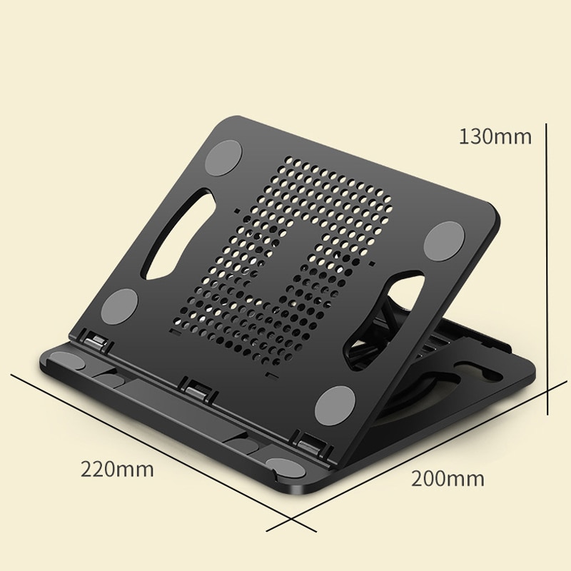 Portable Laptop Cooling Pad Plastic Suitable for 12-17 Inch Gaming Macbook Lenovo Laptop Adjustable Laptop Stand