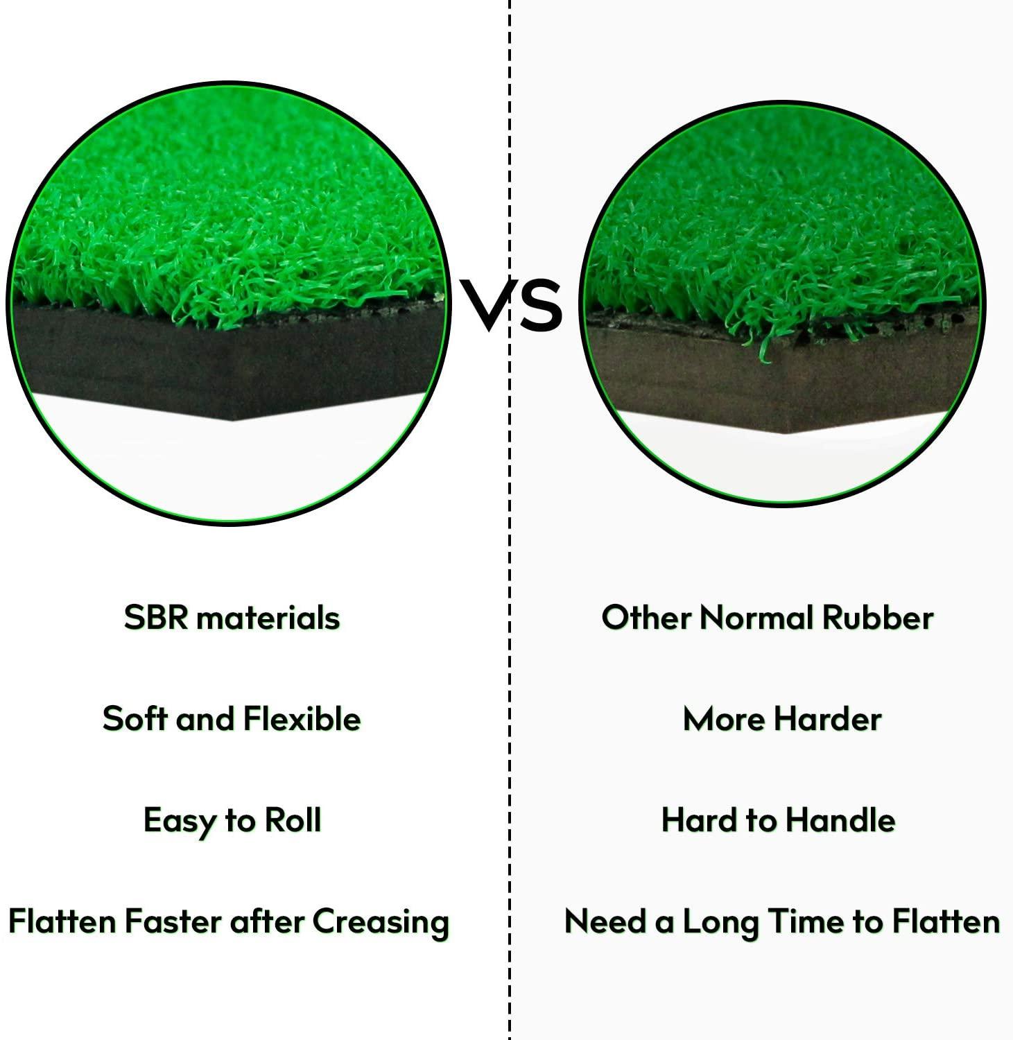 12”x 24” Golf Practice Hitting Mat with Tee Balls,Golf Mat Pad for Indoor Backyard Golf Chipping Driving Range Target Swing Aids