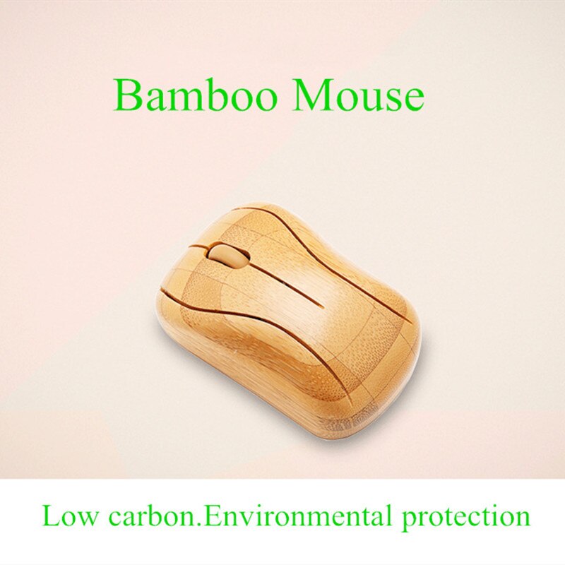 Bamboo Wireless Mouse 2.4g For Computer Laptop Notebook Teblet 1600DPI Optical Ailent Mute Gaming Mice Novelty