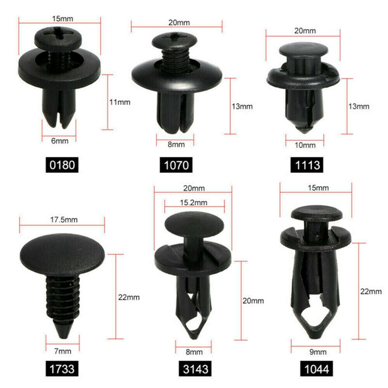 190 Pcs Car Push Pin Rivet Trim Clips Kit &amp; 1set Motorcycle Helmet Holder Hanger Rack Wall Mounted Hook