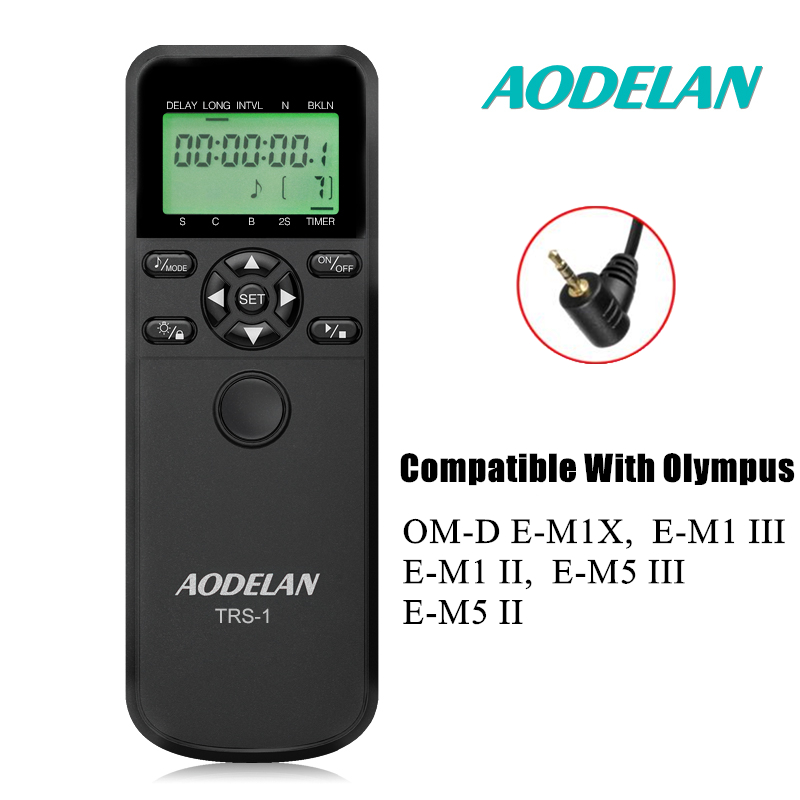Aodelan Timer Afstandsbediening Ontspanknop Voor Olympus OM-1, OM-D E-M1X, E-M1 Iii, E-M1 Ii, e-M5 Iii, E-M5 Ii