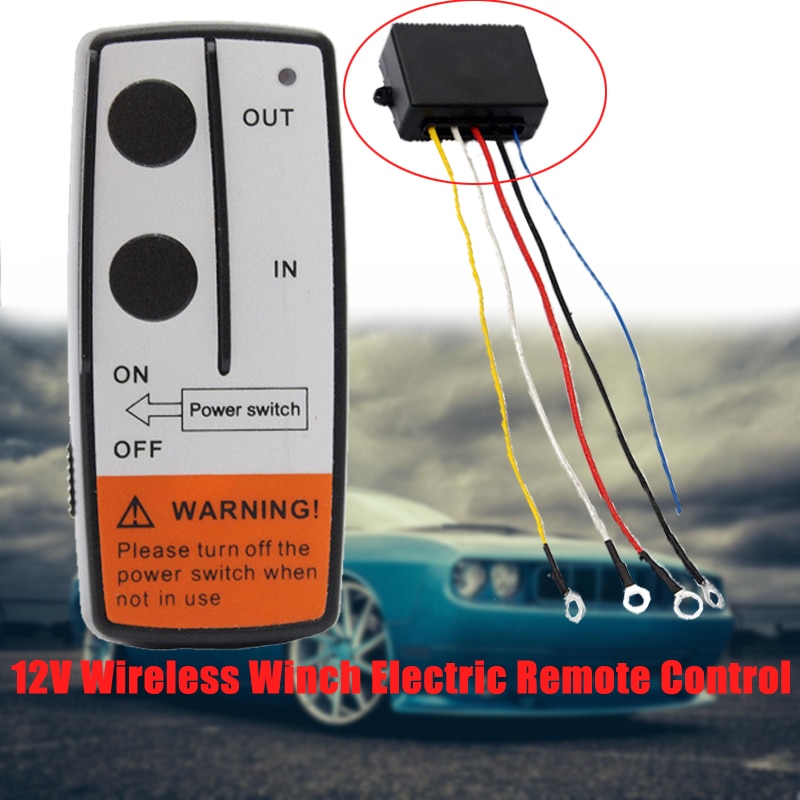 12V Universal 50ft Car Wireless Winch Electric Remote Control With Manual Transmitter For Truck ATV SUV Truck Vehicle Trailer