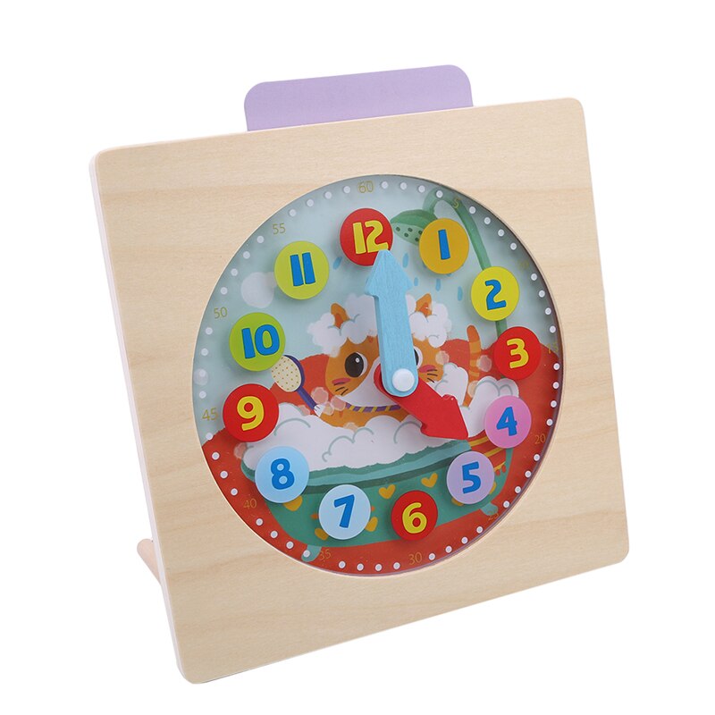 Wooden Digital Clock Toddler Early Learning Education Cognitive Toys Child Time Cognitive Training Toy