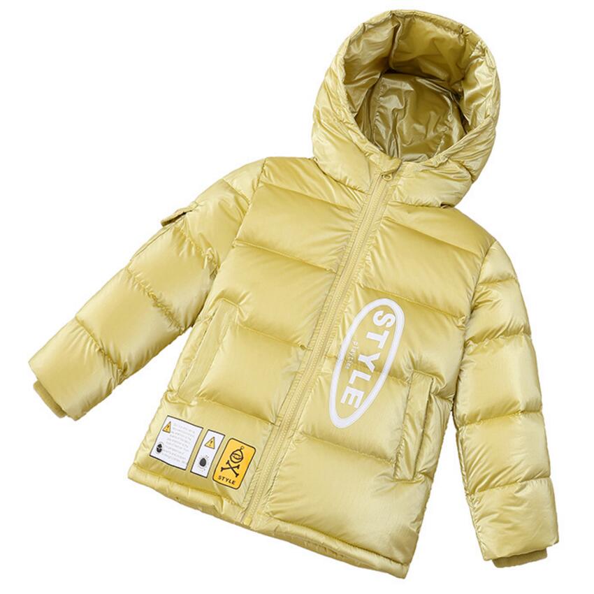 Chaqueta cálida para bebé, abrigo grueso con capucha para niño de 3 a 8 años, ropa para niño, traje de nieve, Parka, trajes: yellow / 3 años