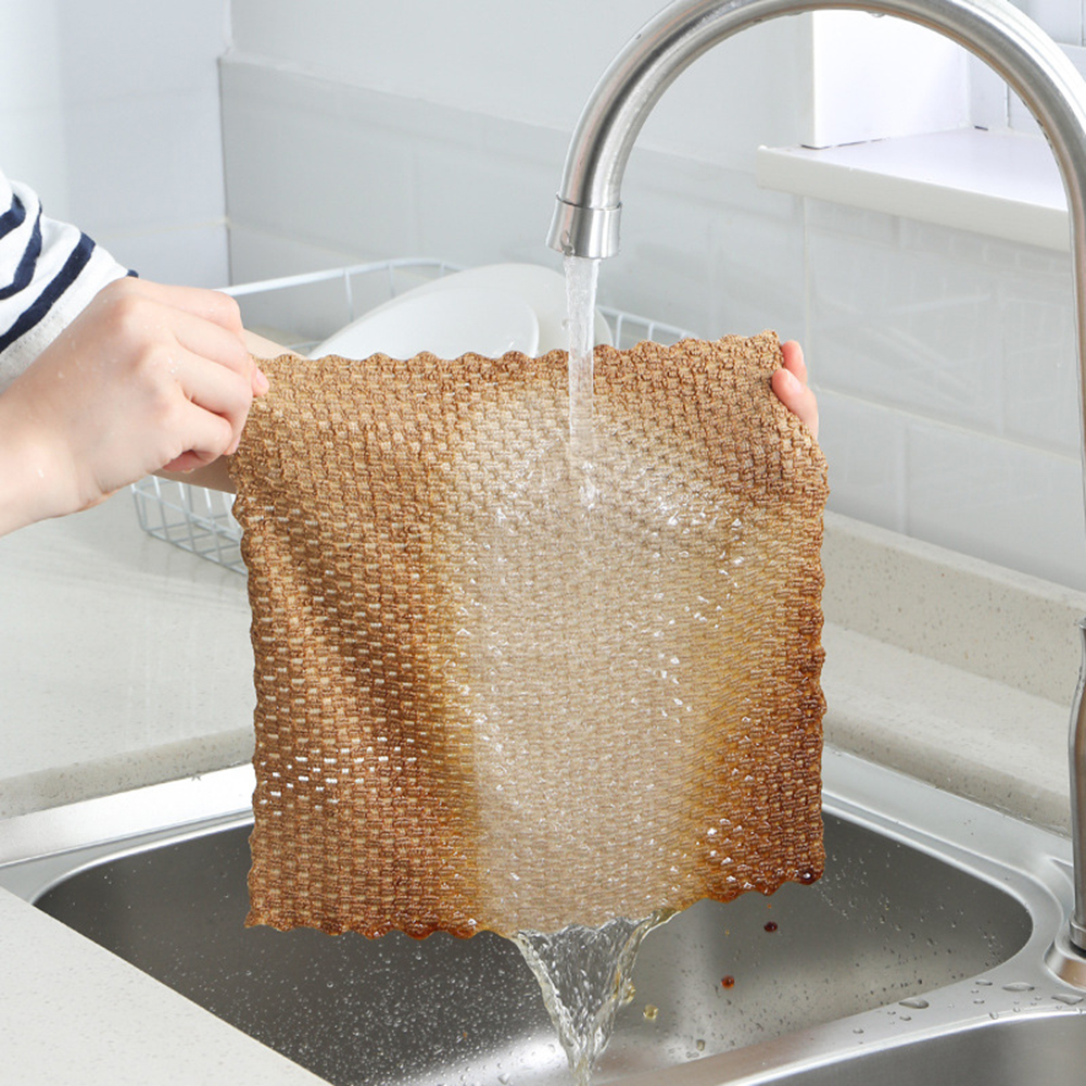 Trapo de microfibra para limpieza de cocina duradero, paño de limpieza con absorción de agua y antigrasa, Trapos de toalla para platos gruesos