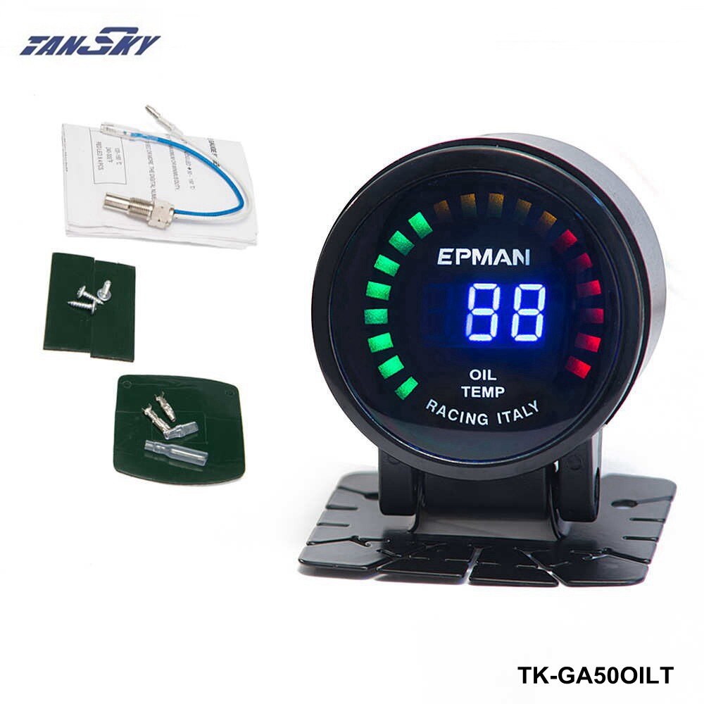 Bil 52mm vandolie temperatur spændingsmåler turbo boost olie trykmåler udstødningsgas temp egt måler luft brændstof forhold tk -ga50- af: Olie temperament