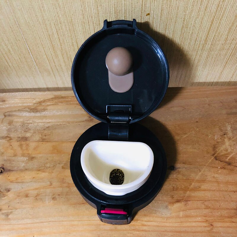 Upors kaffemugg täcka termos täcka kaffekoppar vattenflaska lock: Svart
