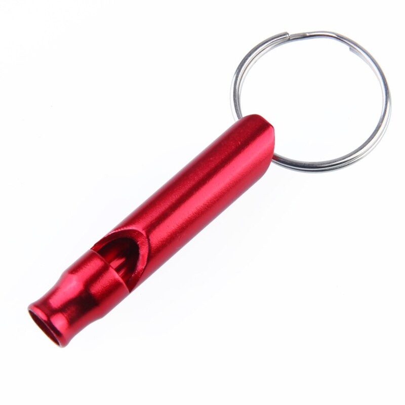 6cm aluminium reddingsfluitjes, multifunctioneel metalen fluitje, draagbaar reddingsfluitje voor buiten, sleutelhanger, duiventrainingsfluitje: Rood