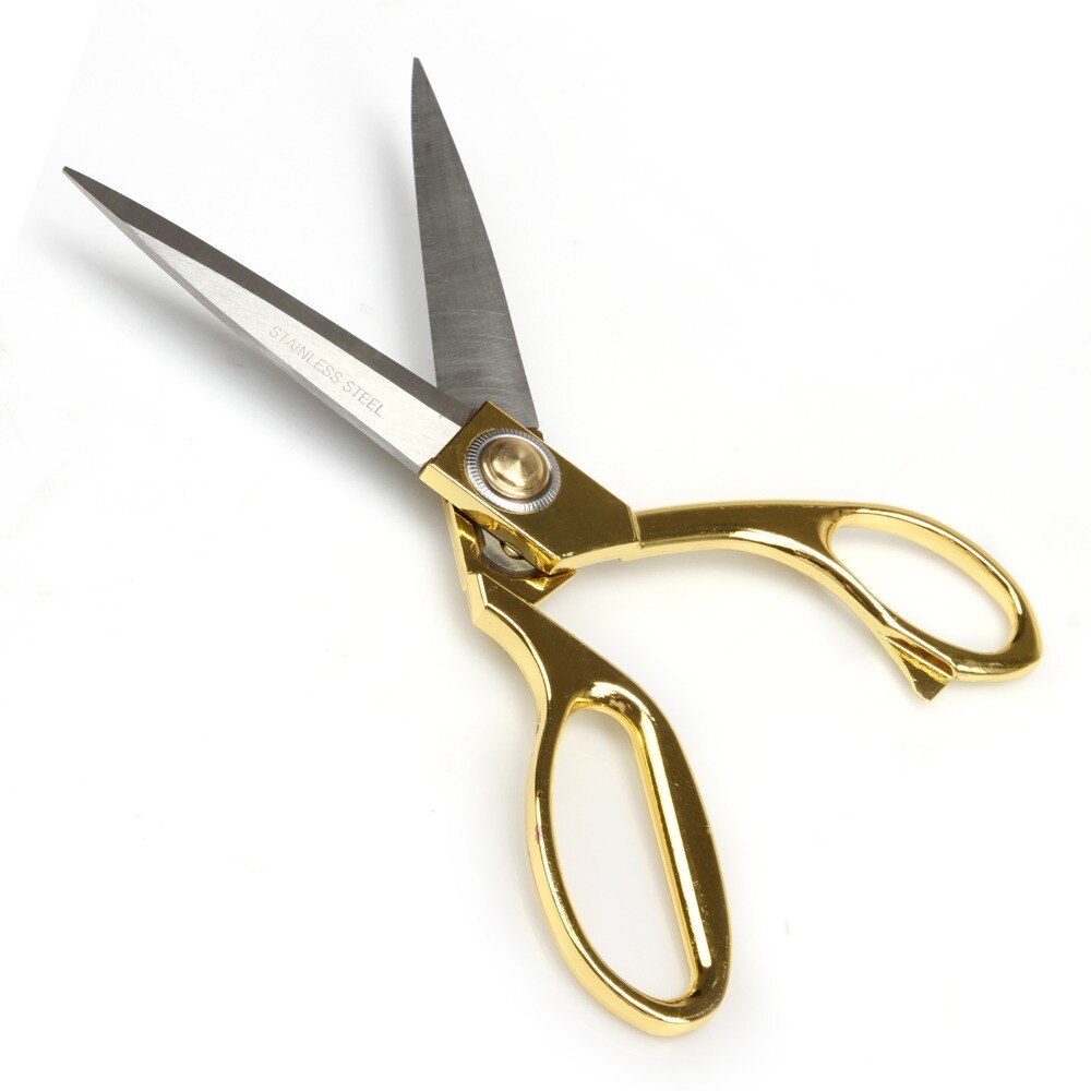 Ciseaux de coupe en cuir | Ciseaux de haute quilité en acier inoxydable pour la coupe en tissu, ciseaux à lame tranchante en or accessoire